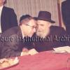 With Rabbi Moshe Feinstein, ca. 1960s.