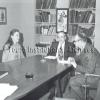 A 1976 meeting with Dean Rosalyn Berlow (left) and Max Celnick, Director of Libraries.