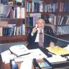 Dr. Lander in his office, ca. 1980s.