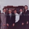 With Dean Robert Goldschmidt (far right) and students, 1991.
