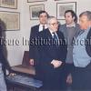 Dr. Lander in Israel, 1986. Dean Stanley Boylan is seen behind him.