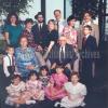 Dr. Lander with his wife Sarah, their four children and grandchildren at a family wedding.